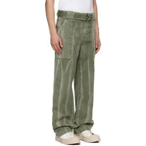 JW ANDERSON Jeans Mens Large Green Wide Leg Cargo Trouser $690